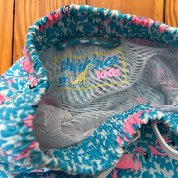 Chubbies Kids Toddler Boy Blue Flamingo Swim Trunks 2at - Picture 3 of 3